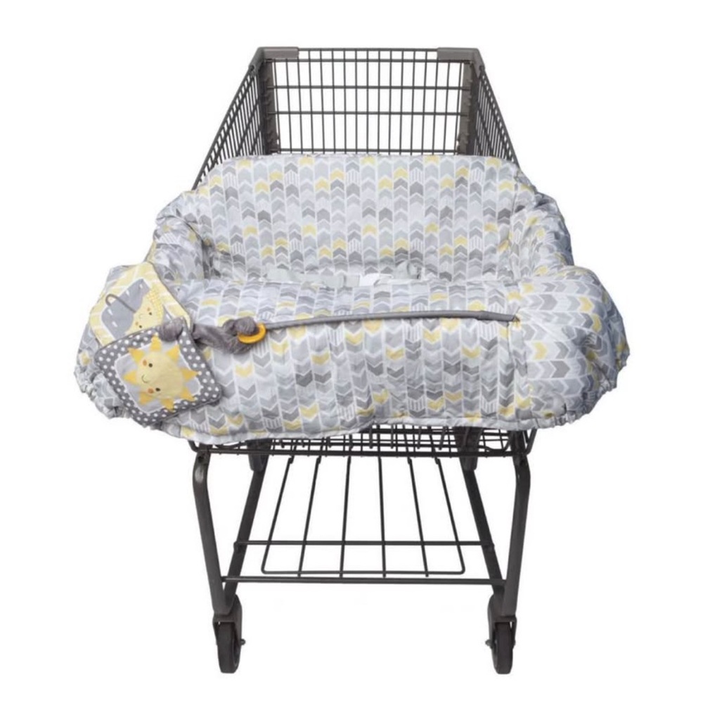Boppy - Gray and Yellow Shopping Cart Cover